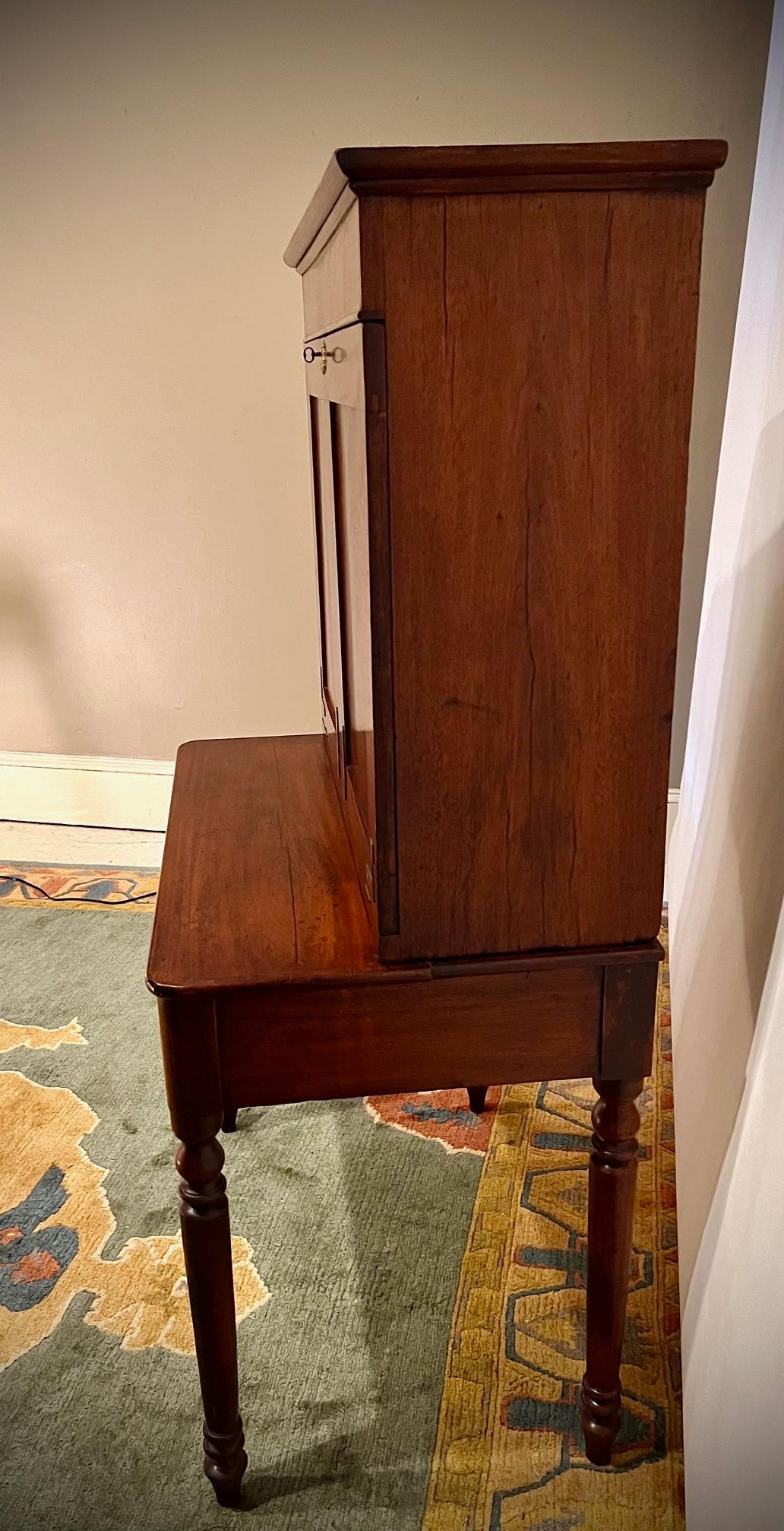Fall Front Mahogany Clerk's Desk, America, Circa: 1850 4