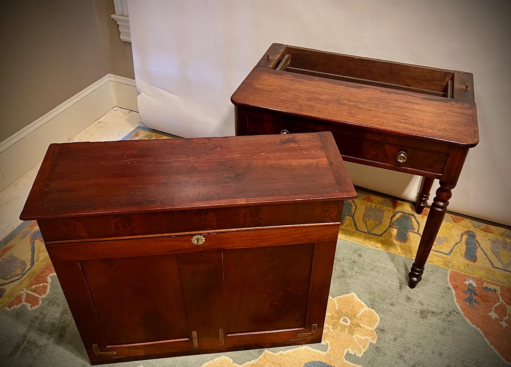 Fall Front Mahogany Clerk's Desk, America, Circa: 1850 6