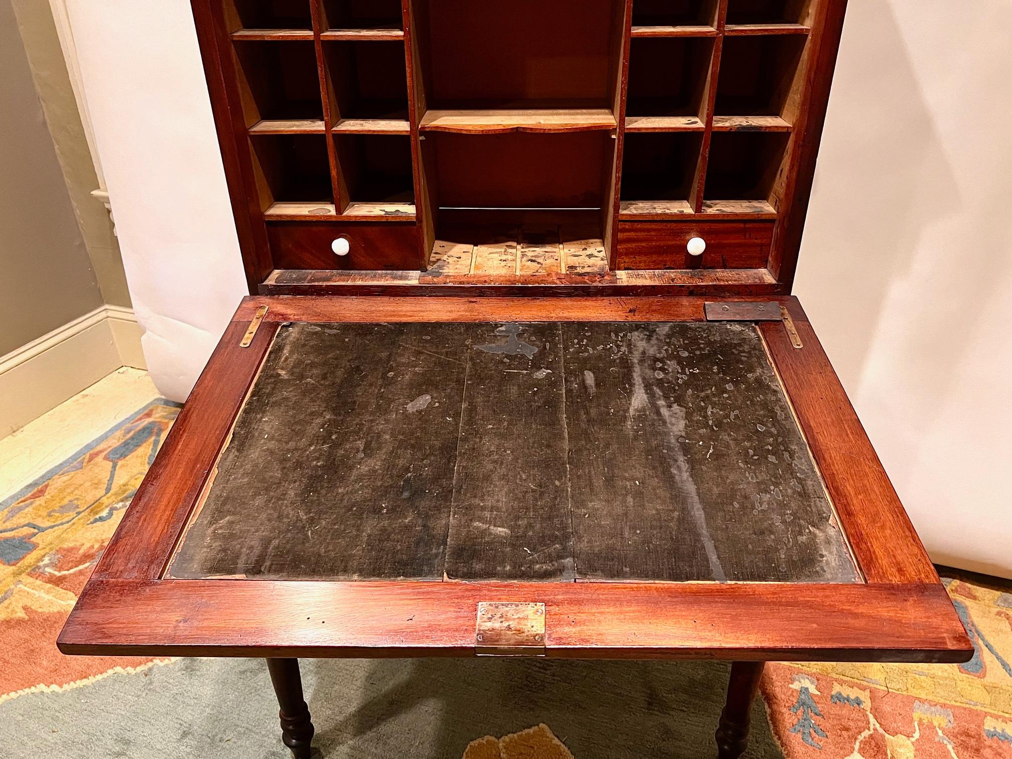 19th Century Fall Front Mahogany Clerk's Desk, America, Circa: 1850