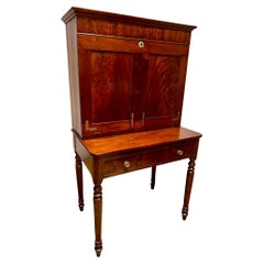 Antique Fall Front Mahogany Clerk's Desk, America, Circa: 1850