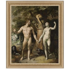 Fall of Man, after Renaissance Revival Oil Painting by Cornelis Van Haarlem