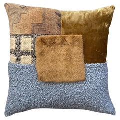 Fall Season Pillow with Mustard Accents and Jewel Velvet 