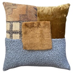 Fall Season Pillow with Mustard Accents and Jewel Velvet