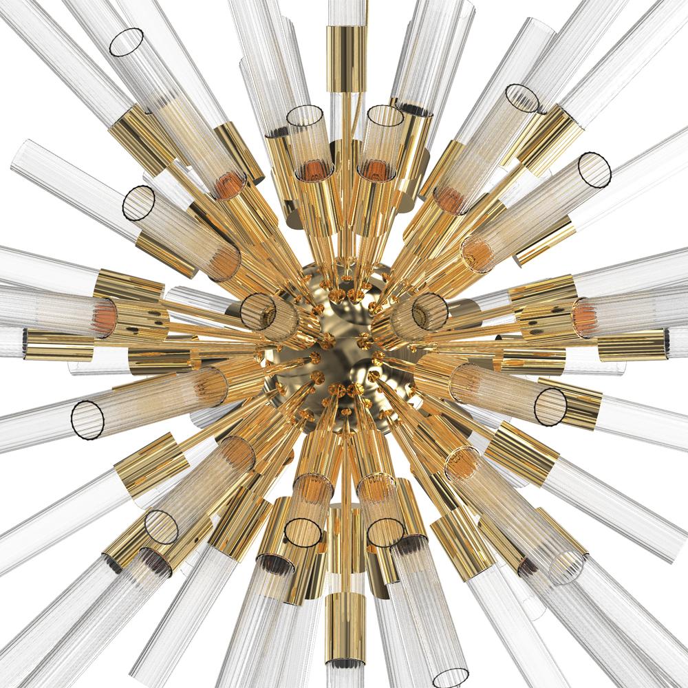 Suspension Spoutnik Fall avec tubes en verre cristal Neuf - En vente à Paris, FR