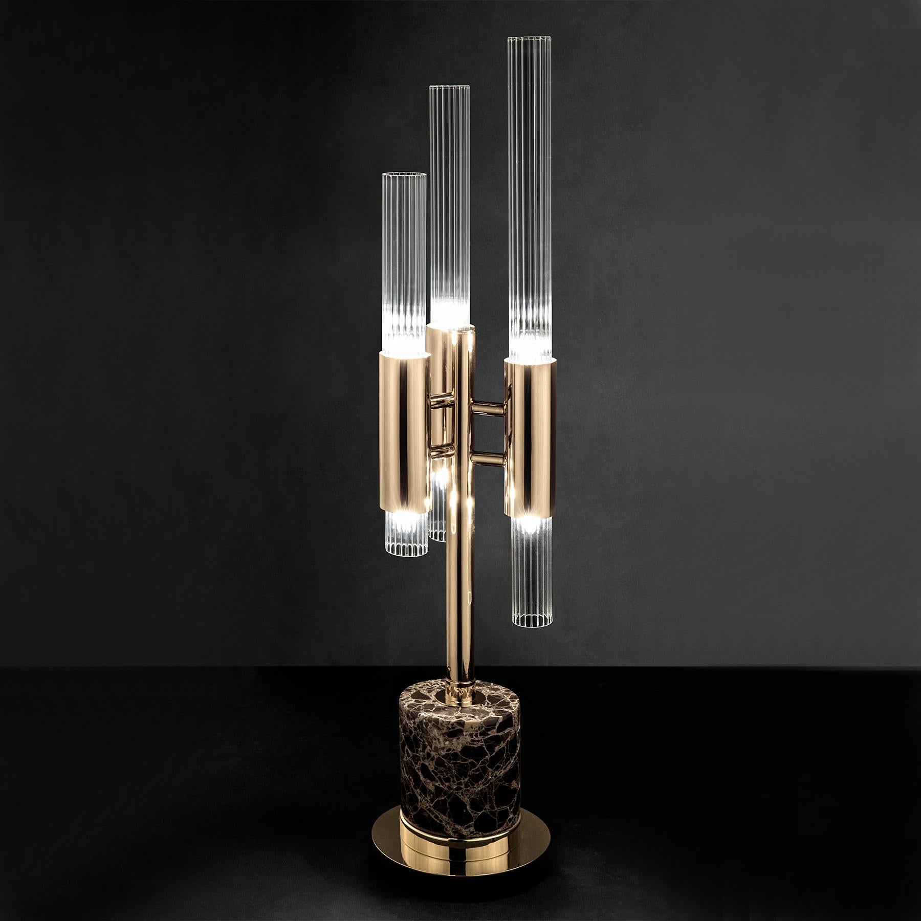 Brass Fall Table Lamp For Sale