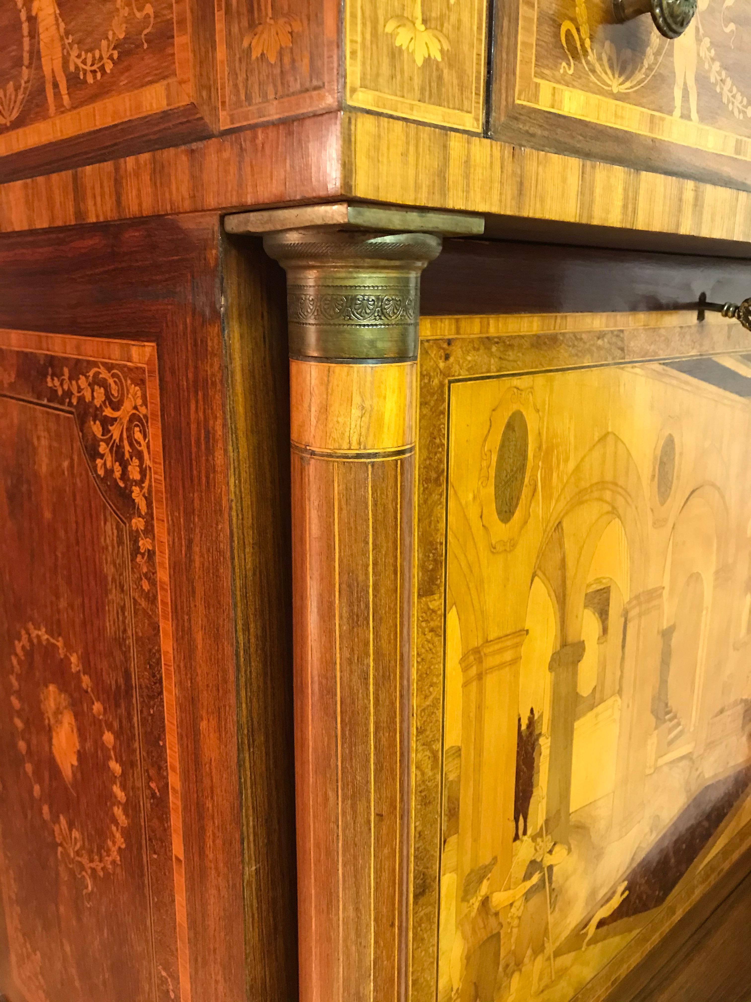 Fall Top Desk, Italy 1870-1890, Manner of Giuseppe Maggiolini 12