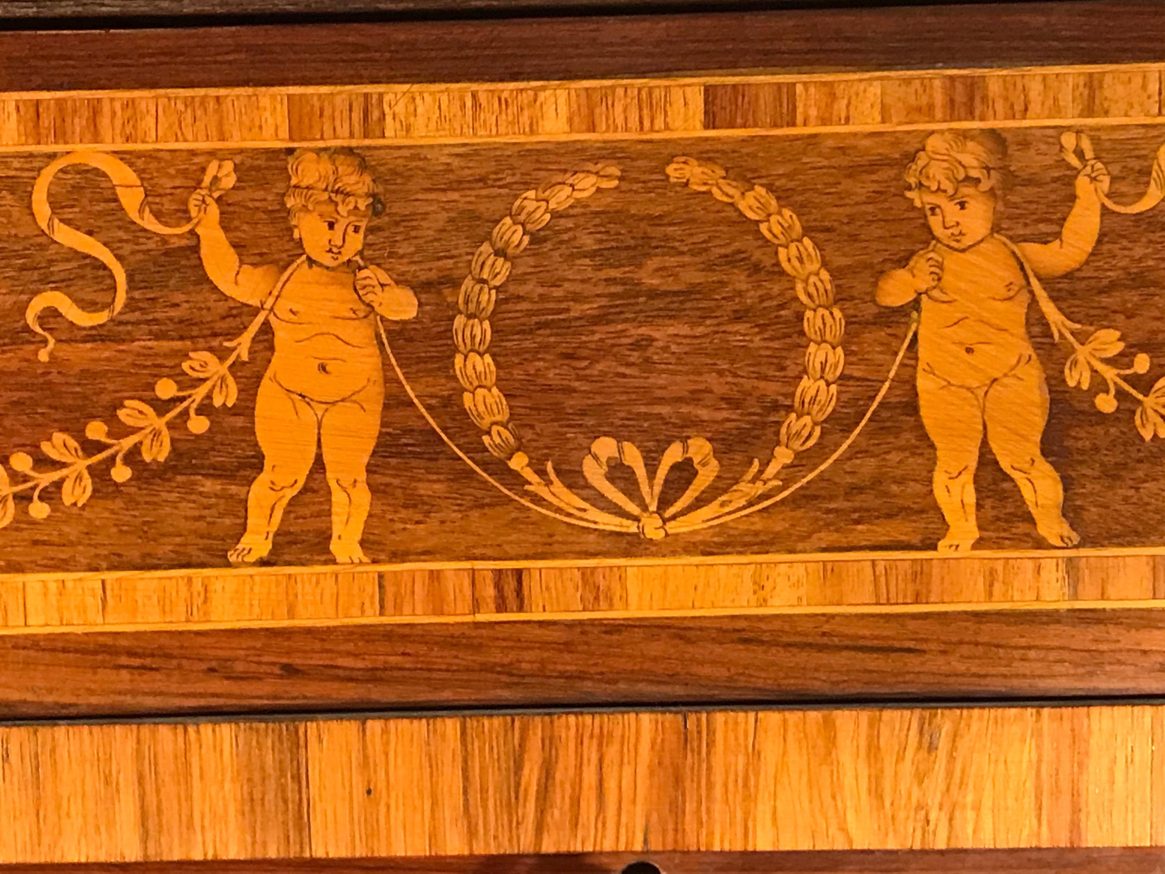 Fall Top Desk, Italy 1870-1890, Manner of Giuseppe Maggiolini 6