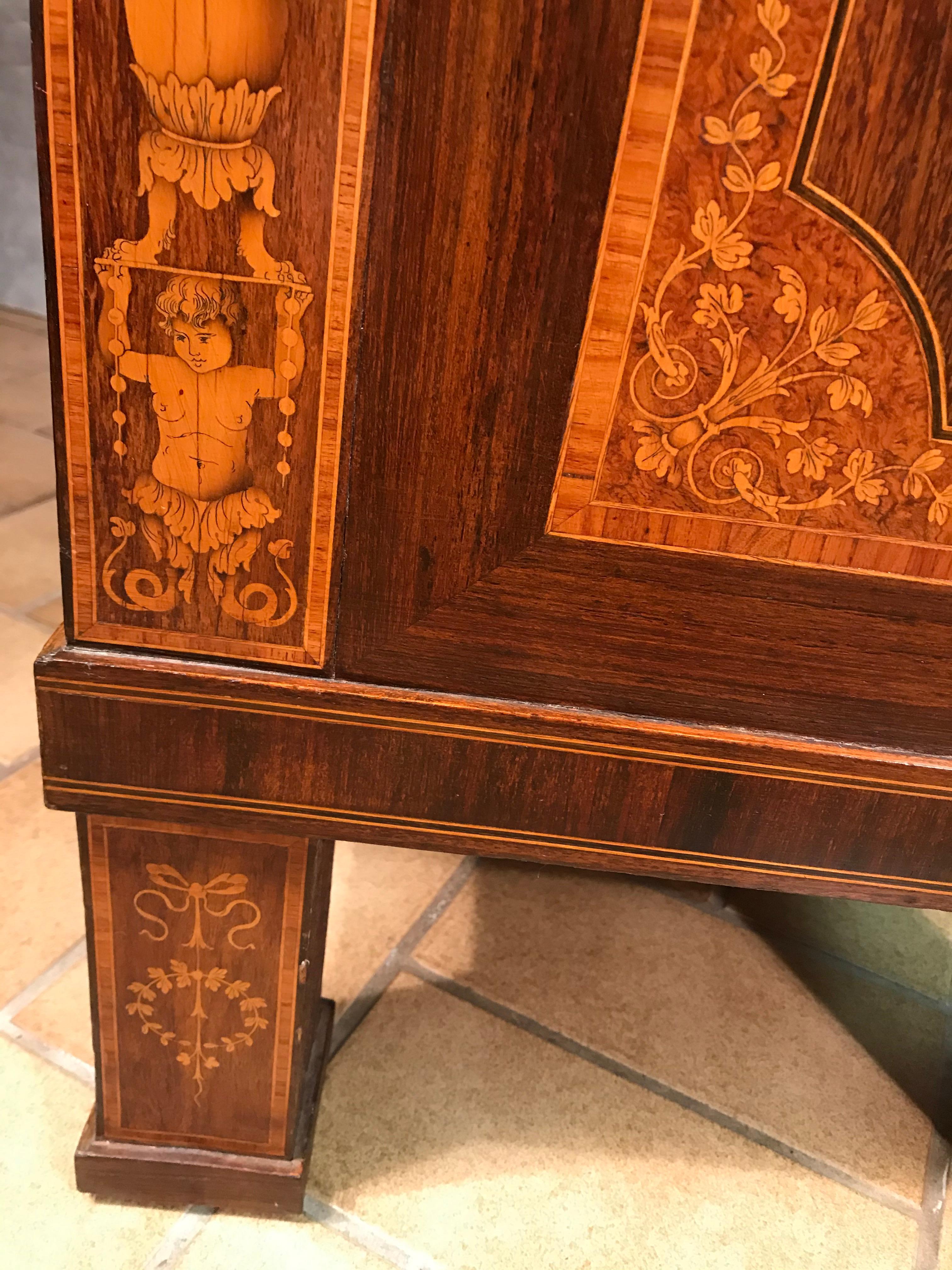 Fall Top Desk, Italy 1870-1890, Manner of Giuseppe Maggiolini 8