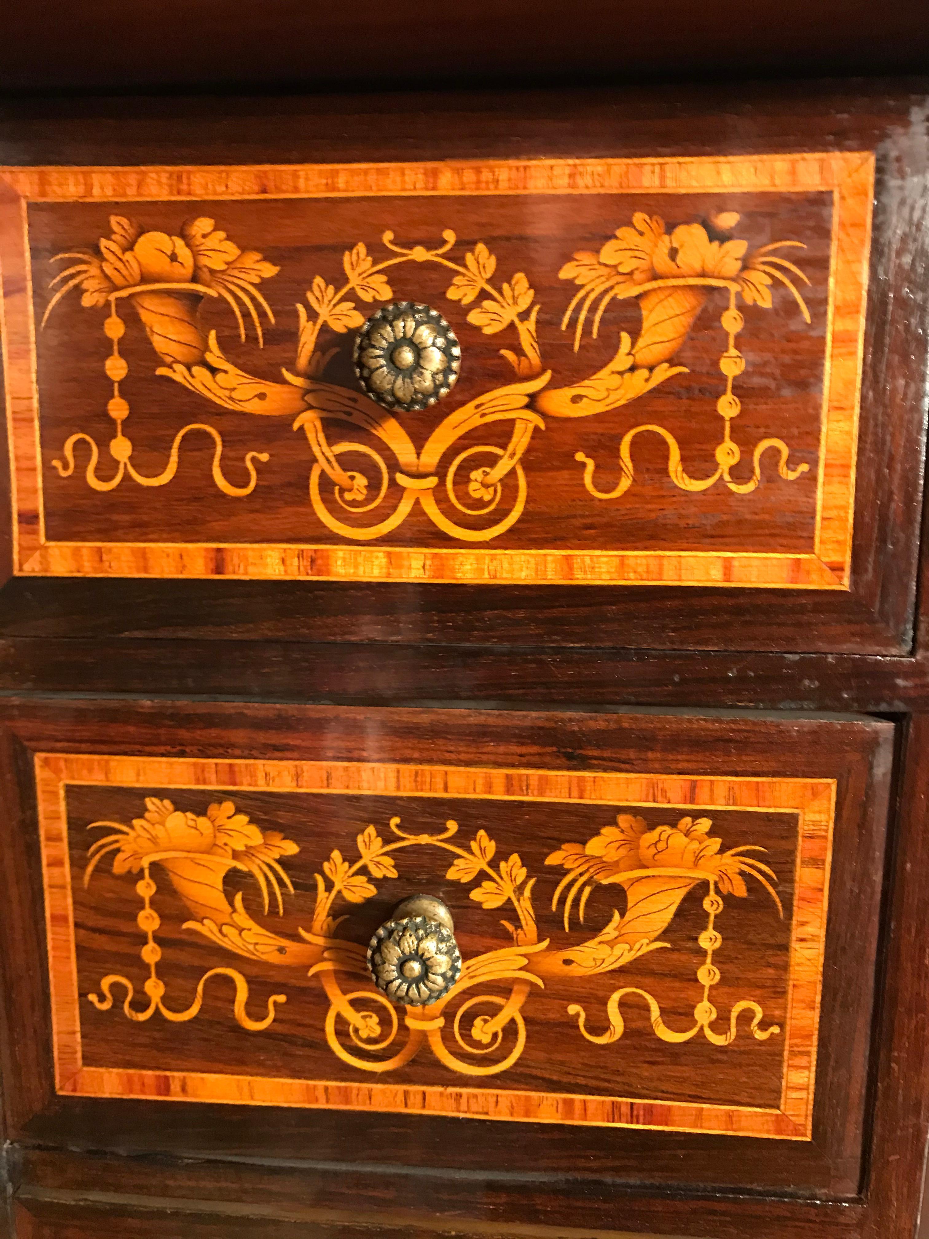 Late 19th Century Fall Top Desk, Italy 1870-1890, Manner of Giuseppe Maggiolini
