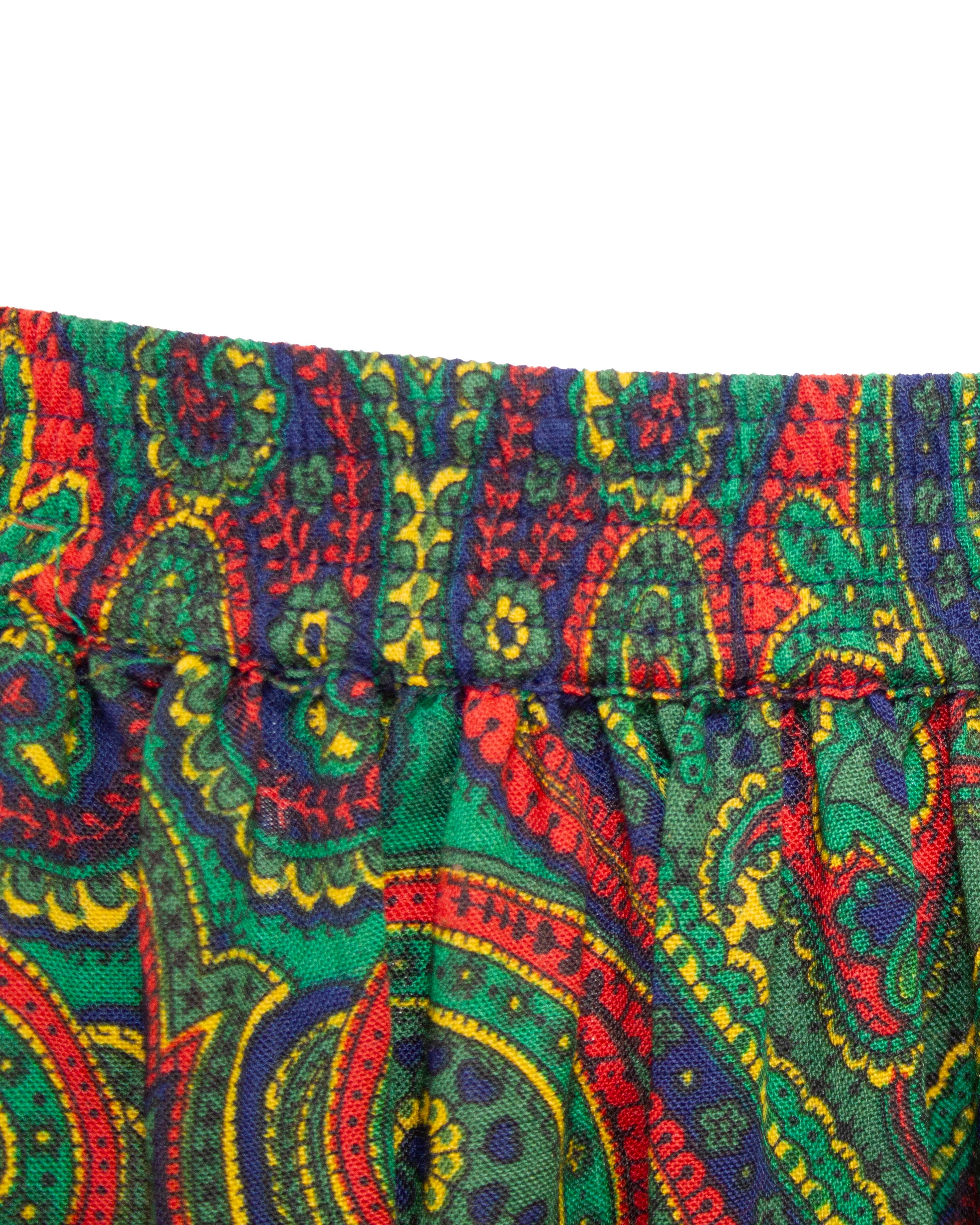 Herbst/Winter 1976 Yves Saint Laurent Russische Kollektion Paisley Bauernrock mit Paisleymuster im Zustand „Gut“ im Angebot in Toronto, Ontario