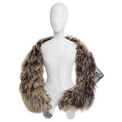 Fall / Winter 2000 John Galliano Christian Dior Brown Mongolian Lamb Boa Scarf