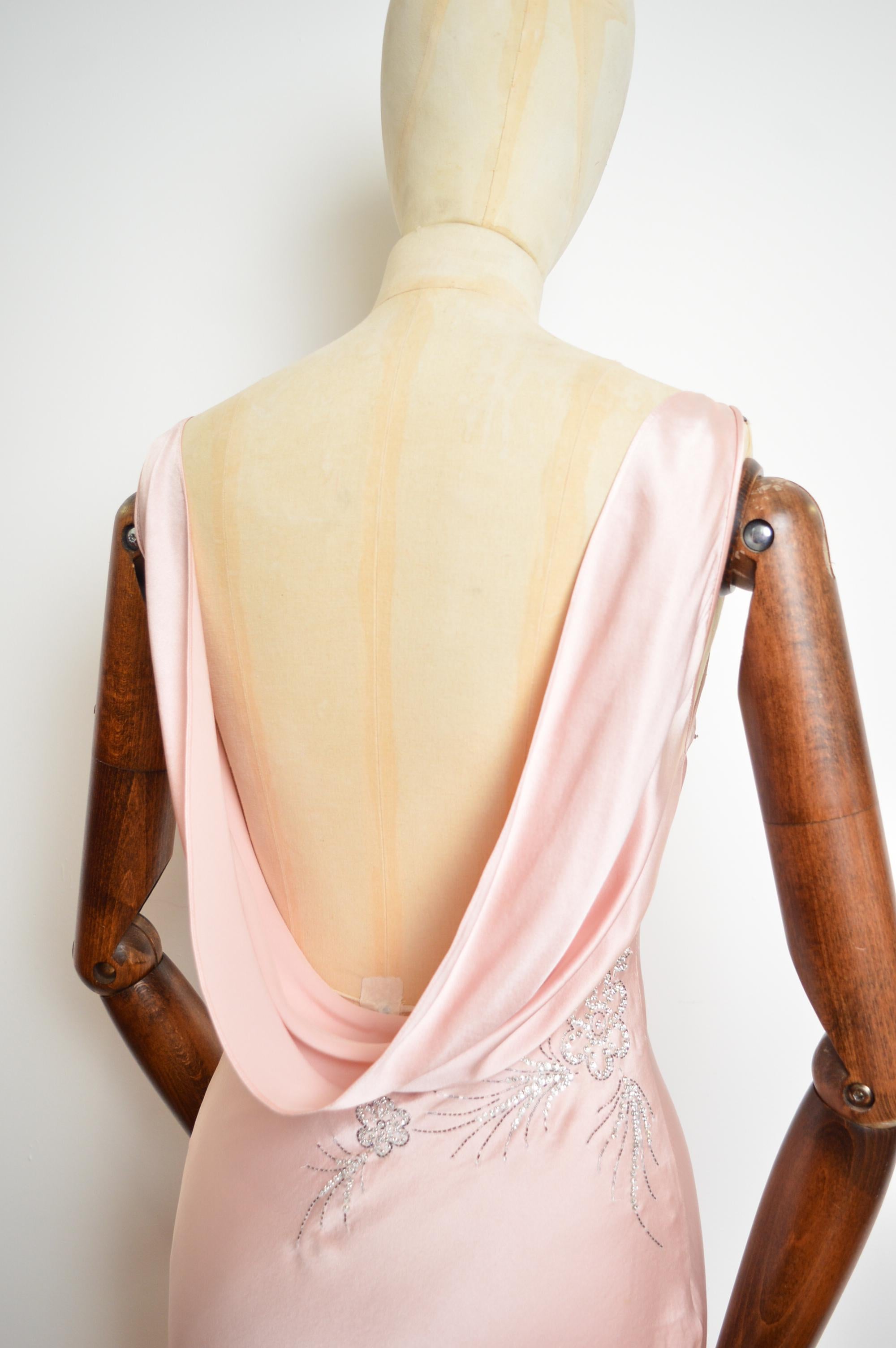 Fall / Winter 2004 Christian Dior by John Galliano Ballet Pink Silk beaded Dress 8
