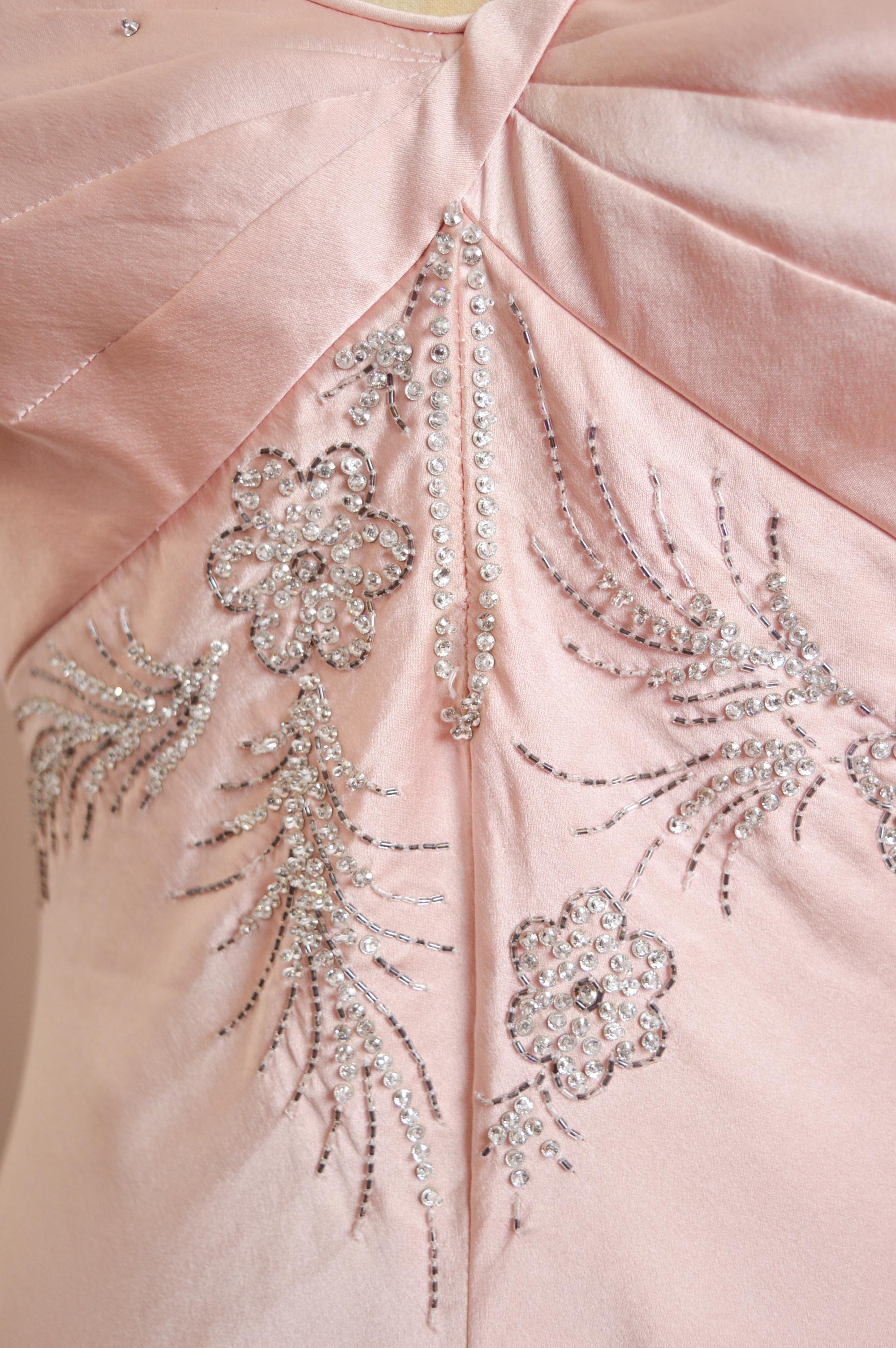 Fall / Winter 2004 Christian Dior by John Galliano Ballet Pink Silk beaded Dress 4