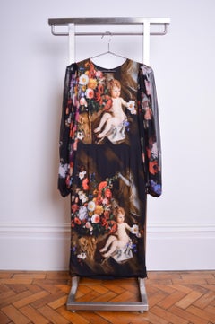 Fall / Winter 2012 DOLCE & GABBANA Runway Floral Baroque sheer Angel Dress