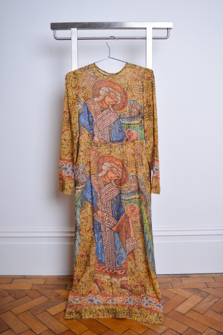 dolce and gabbana golden retriever dress DOLCE & GABBANA Spring 1997 Vintage Floral Silk Lingerie Maxi Dress VINTAGE VON WERTH