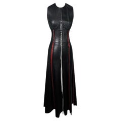 Fall/Winter 2017 L# 2 ALEXANDER McQueen BLACK LEATHER DRESS Sz It 38 - 2