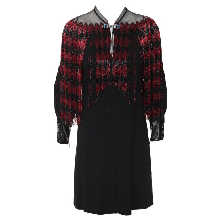 Winter 2019 Gucci Vestito con frange di perline in diamante