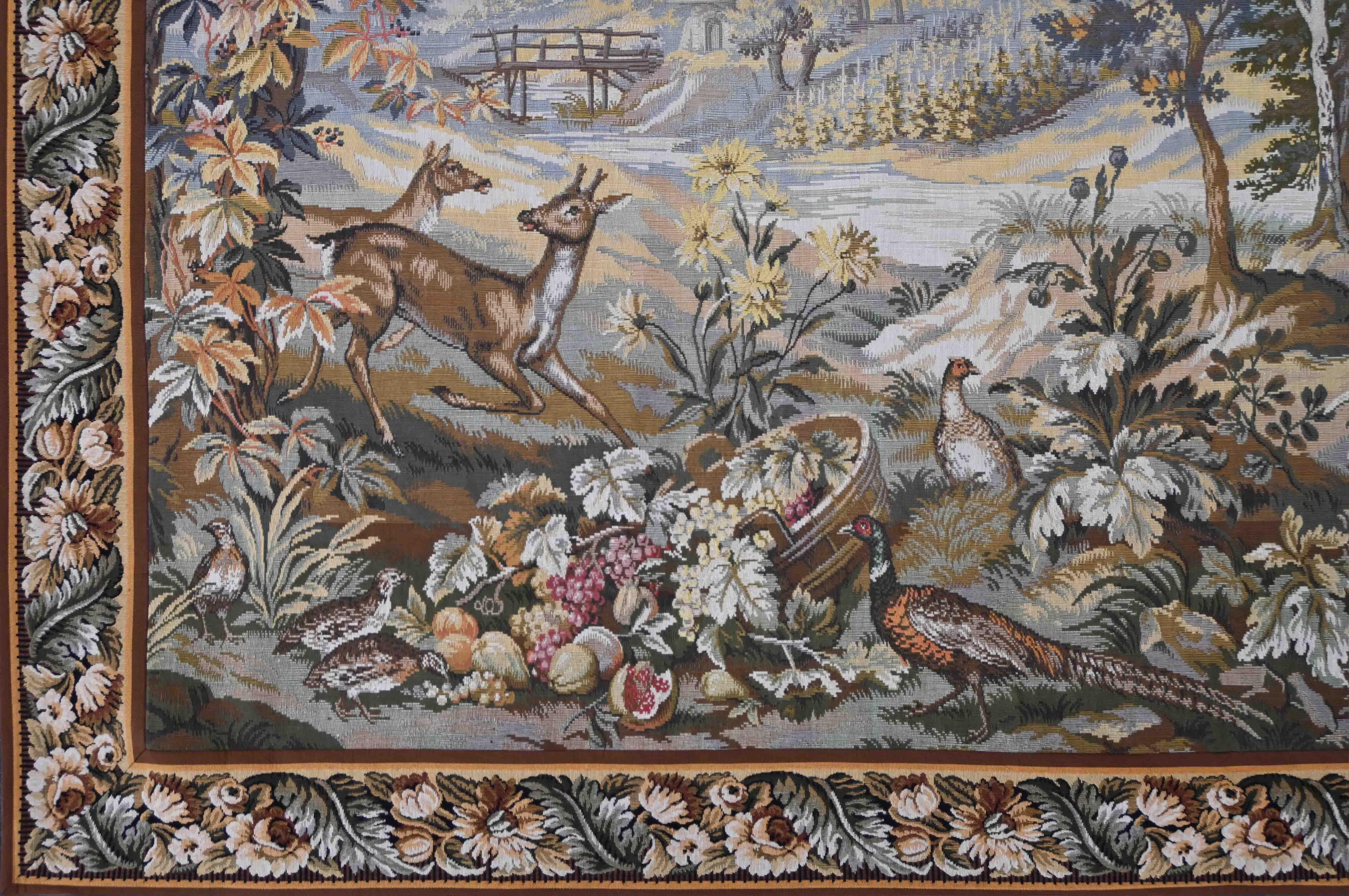 Fall-winter, French Tapestry Jacquard in Gobelins Stitch - 225lx160h - No. 1457 In Excellent Condition In Paris, FR
