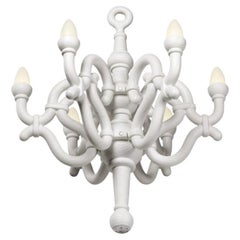 Fallen Chandelier M Lamp in White Recyclable Polyethylene by Studio Job