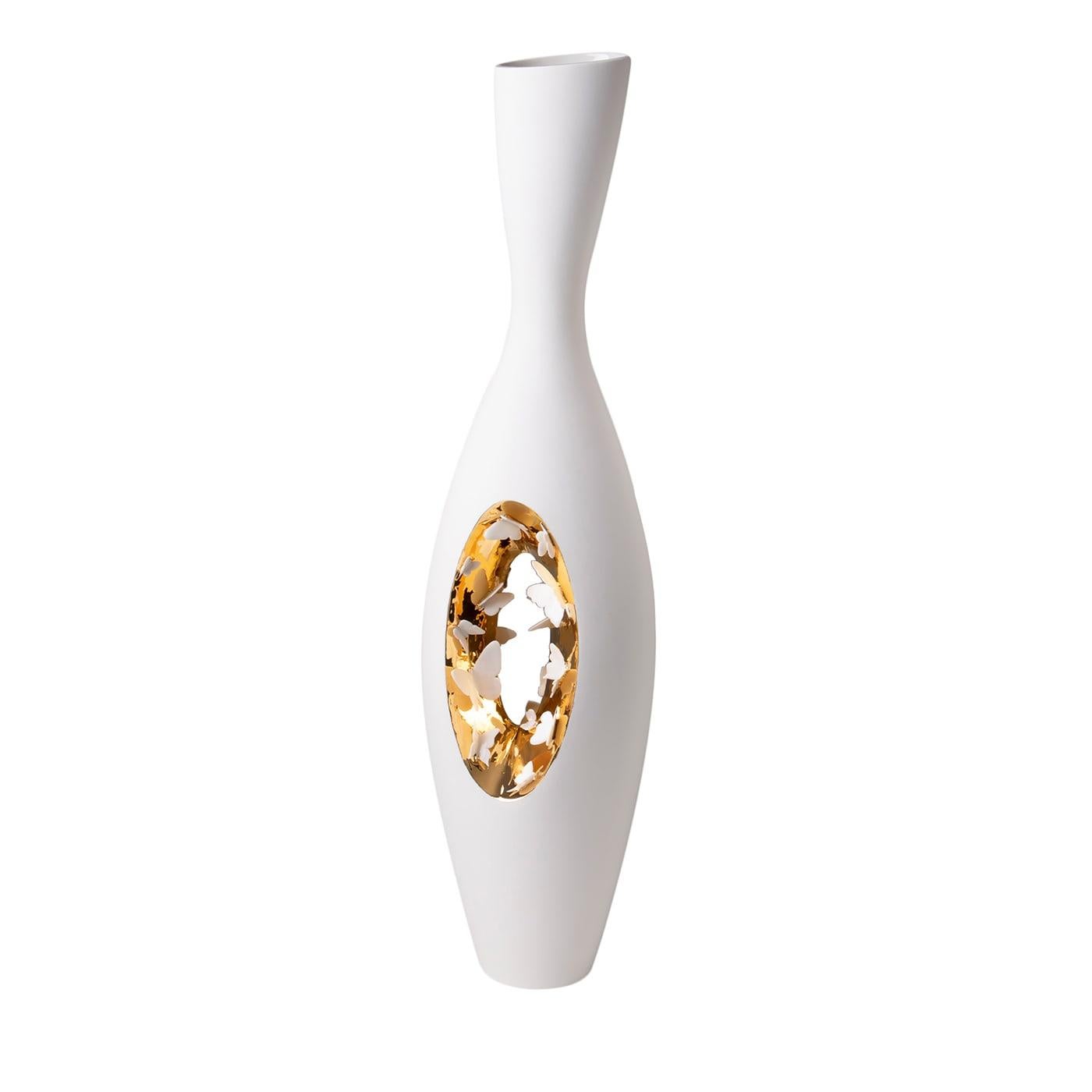 Contemporary Falling in Love Gold Couple Vases For Sale