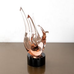 Falling Man II – Rare Formia Murano collectible Glass Sculpture modernist italy