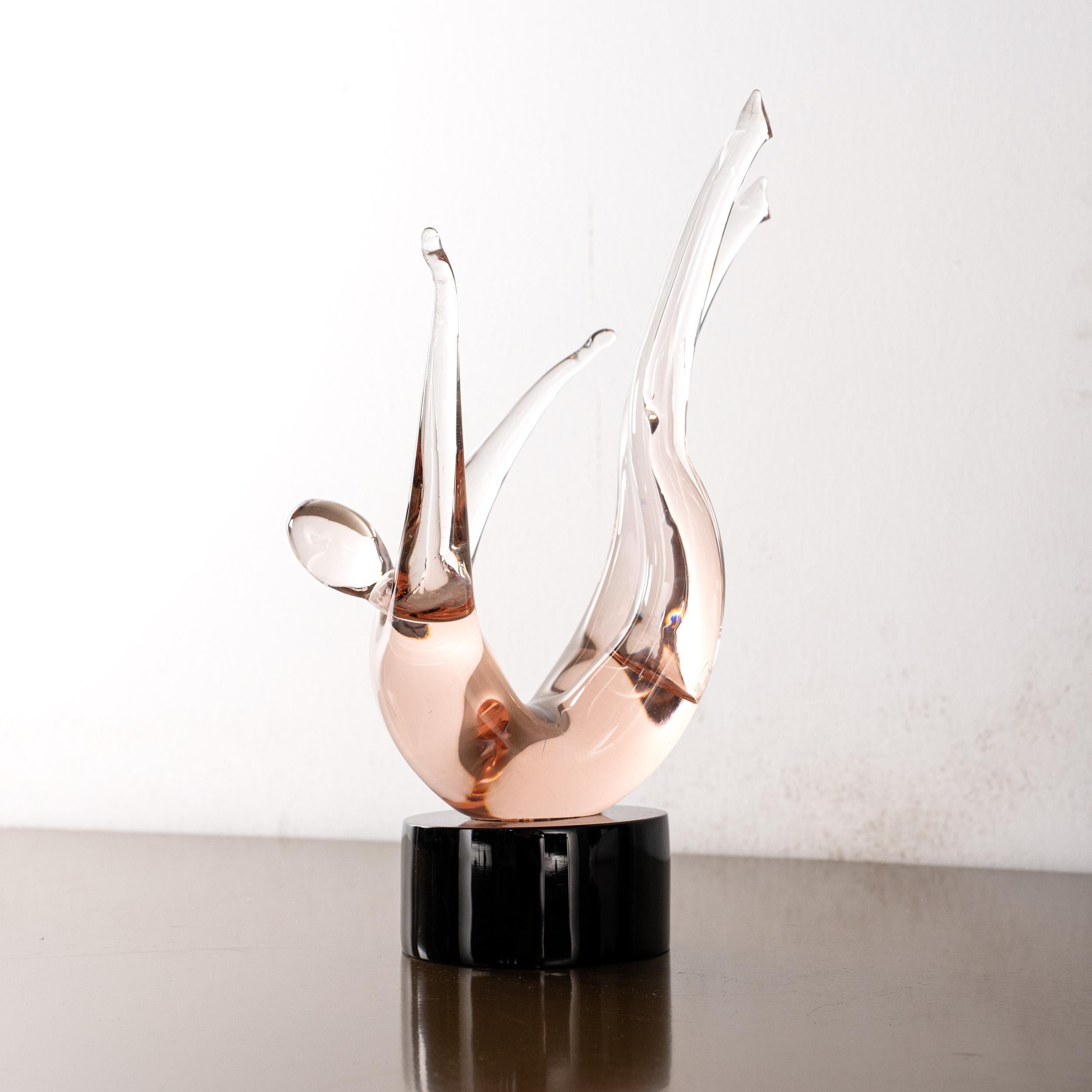 Falling Man II - Rara Escultura coleccionable de vidrio Formia Murano modernista italia Italiano en venta