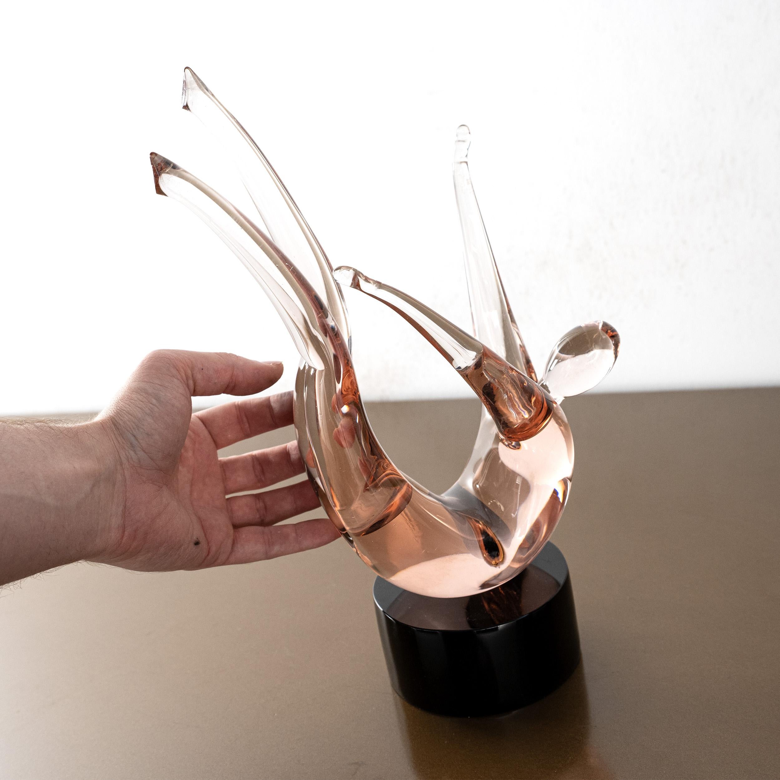 Falling Man II - Rara Escultura coleccionable de vidrio Formia Murano modernista italia en venta 1