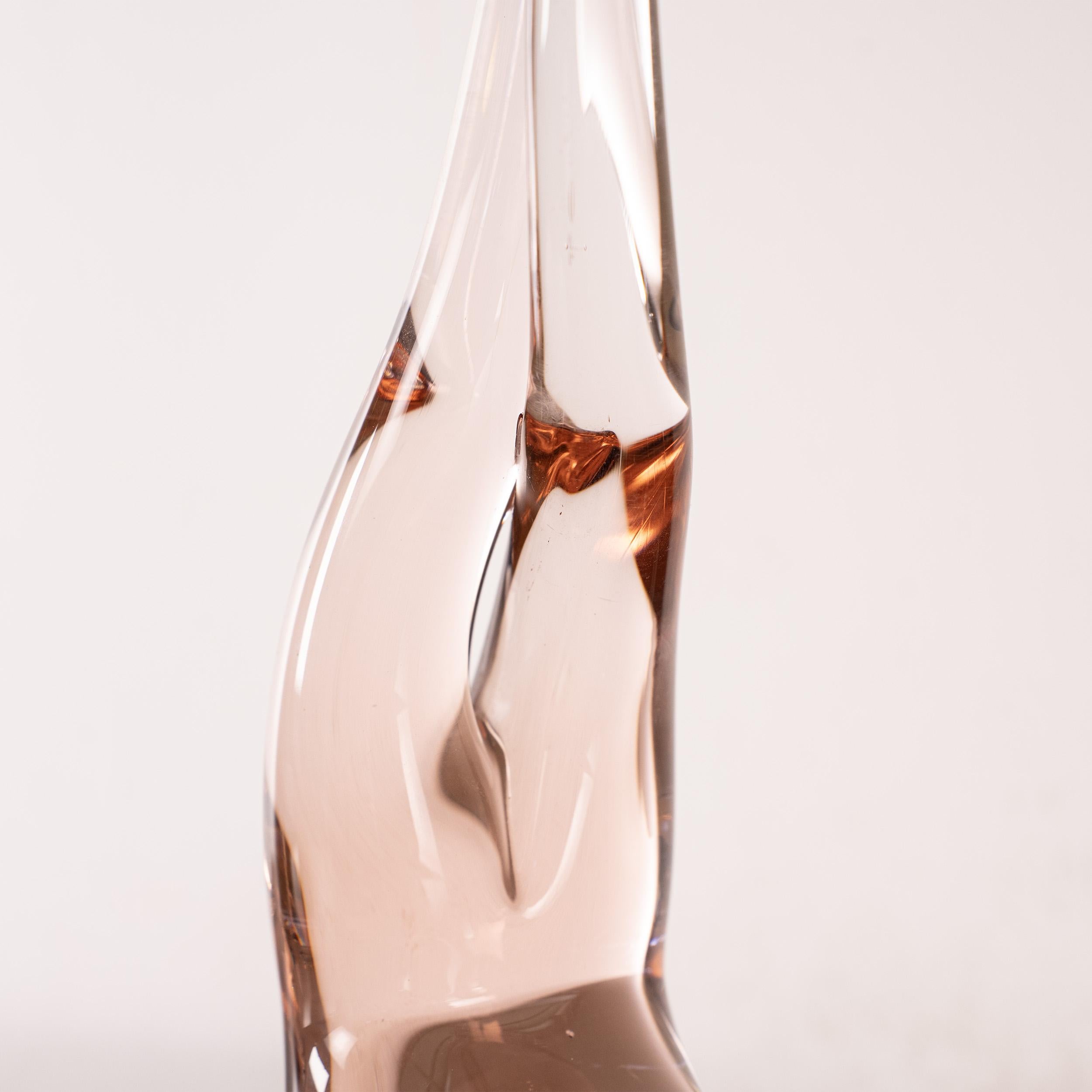 Italian Falling Man II – Rarest Formia Murano Hand-Blown Glass Sculpture – Collectible For Sale
