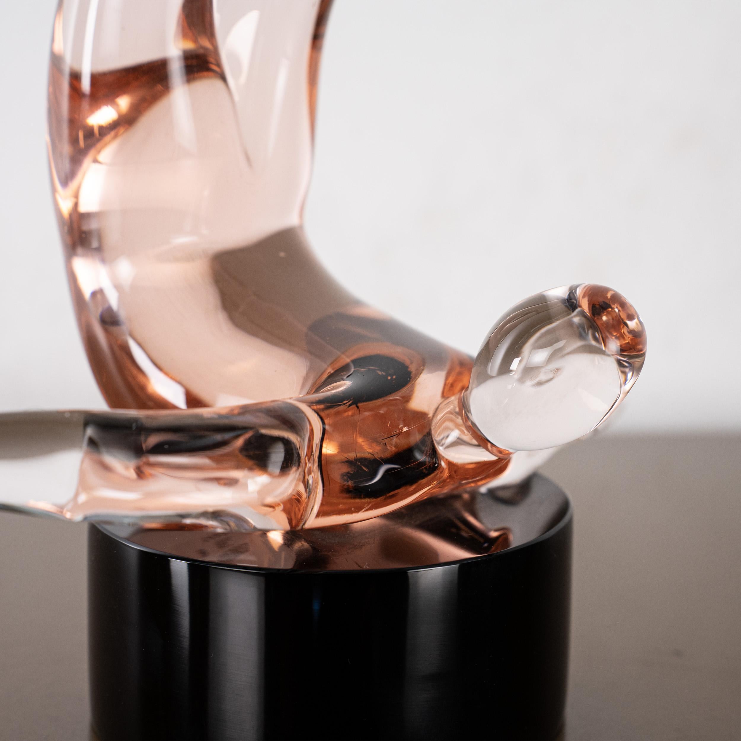 Hand-Crafted Falling Man II – Rarest Formia Murano Hand-Blown Glass Sculpture – Collectible For Sale