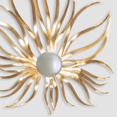 Falling Star Mirror with Gold Paint