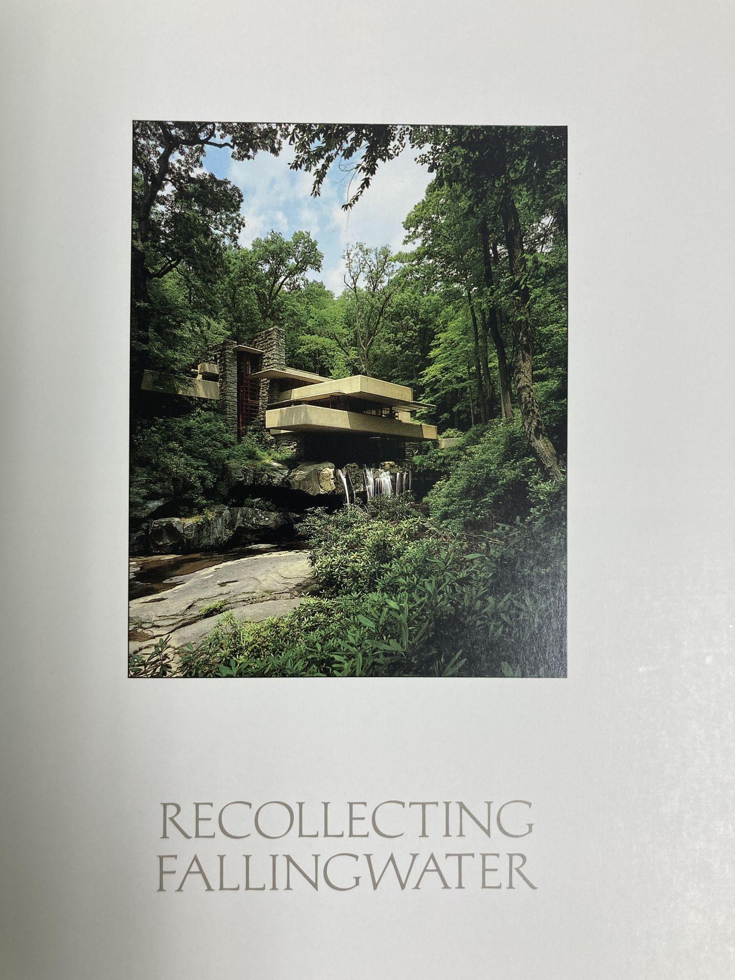 Fallingwater, a Frank Lloyd Wright Country House 1986 1st Ed. Large Hardcover B For Sale 3