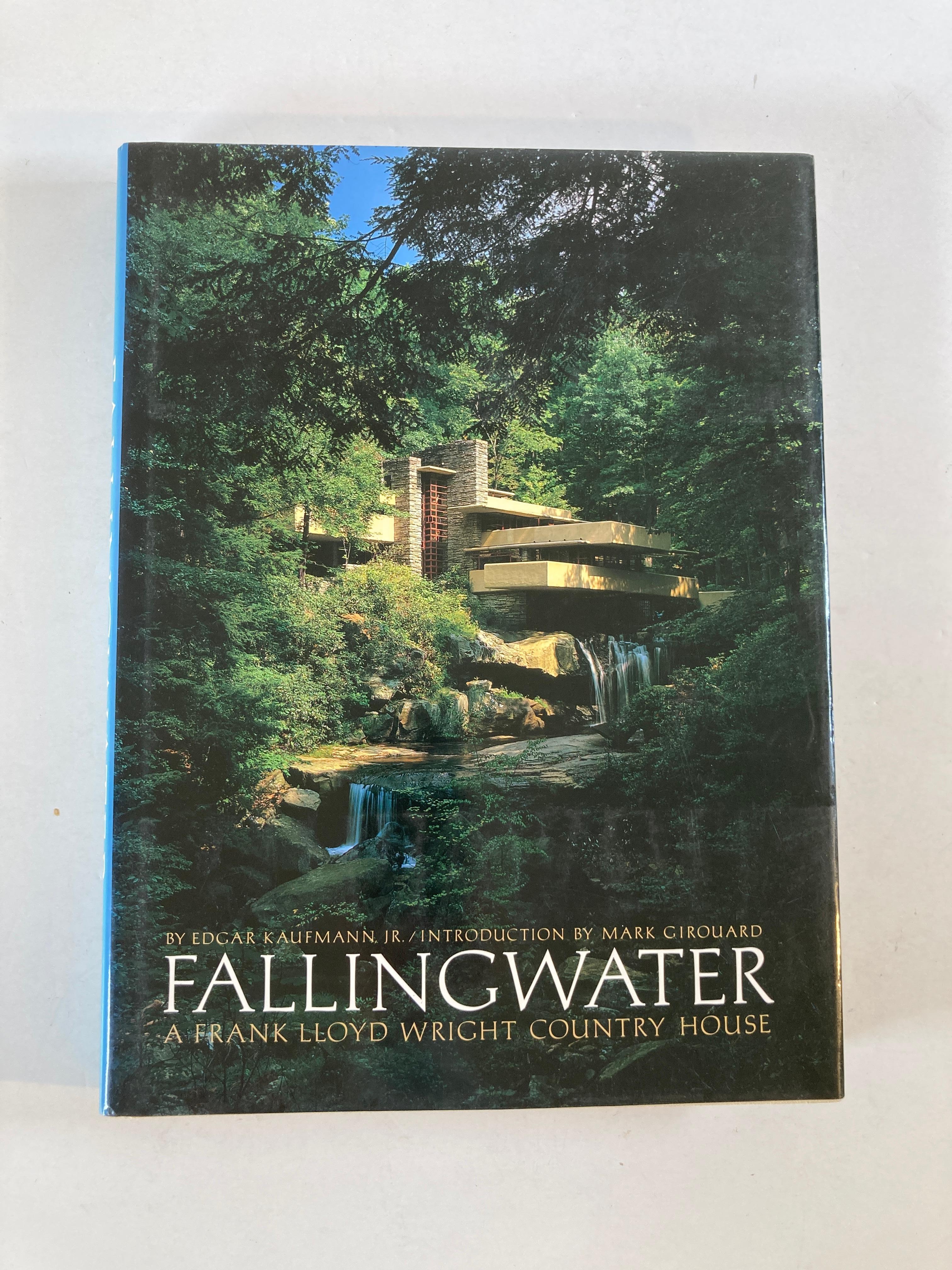 Mid-Century Modern Fallingwater A Frank Lloyd Wright Country House by Edgar Kaufmann Book, 1986 For Sale