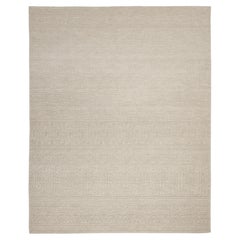 Alfombra de lana lisa contemporánea Fallkirk, tejida a mano, de 8' 0" x 10' 0", color marrón