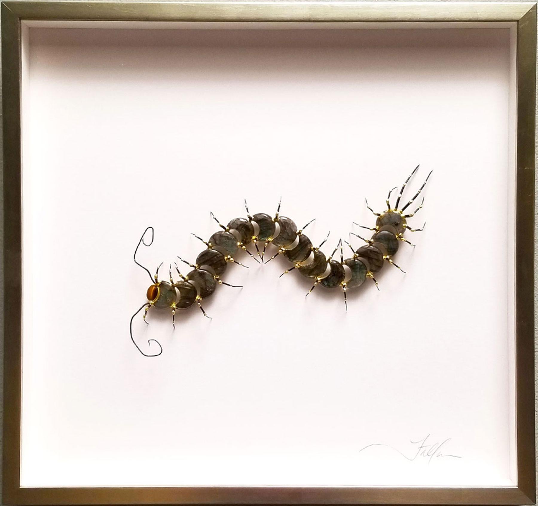 The Wonderer, Delicate Mixed Media Assemblage - Precious Stone Insect 1