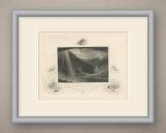 Falls of Cattskill, New York, with Cowpens and Catawba Vignettes, circa 1850
