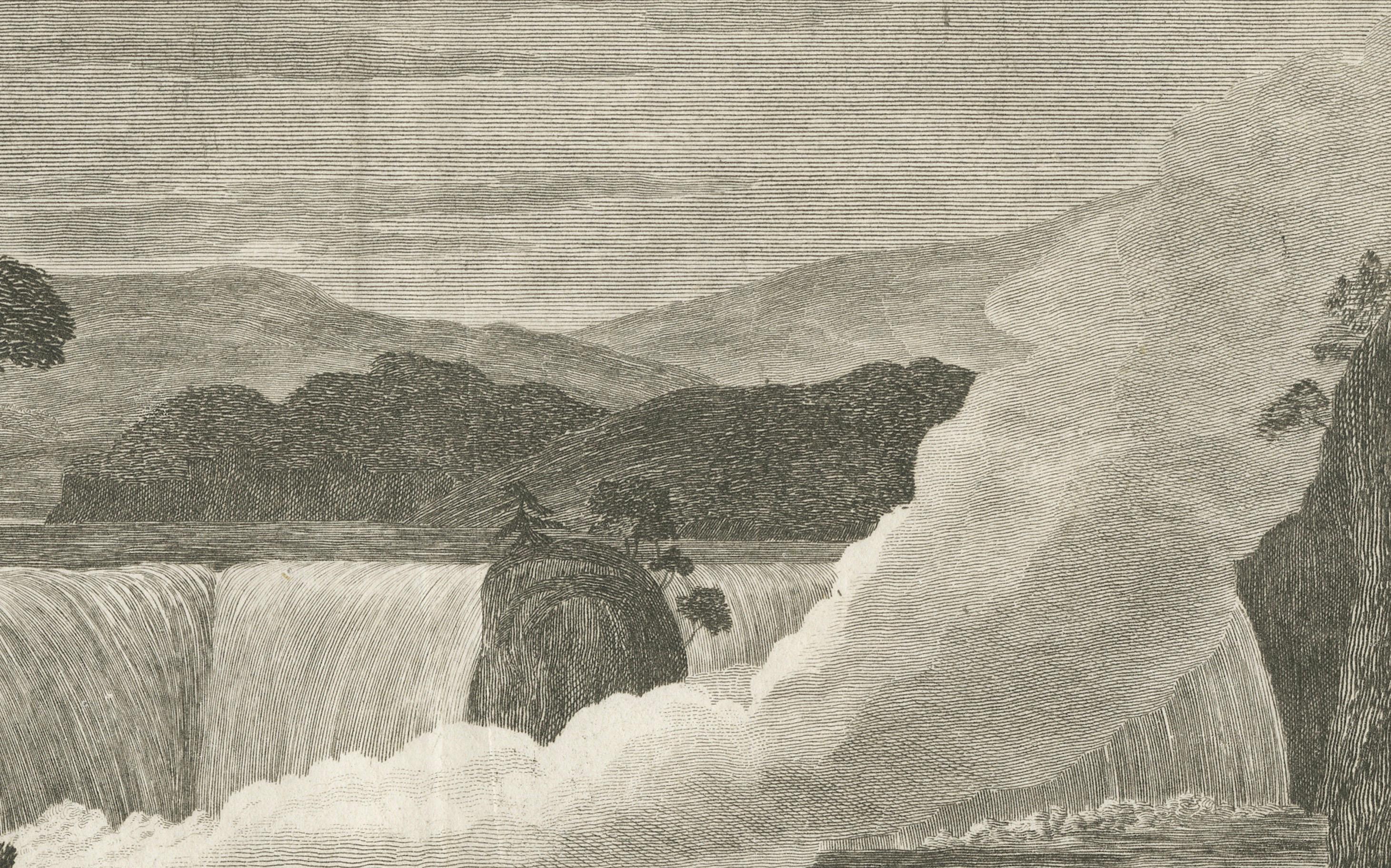 Falls of Niagara, River St. Lawrence, Canada – Engraving Published in 1816