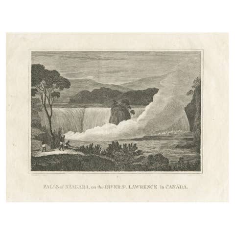 Falls of Niagara, River St. Lawrence, Canada – Engraving Published in 1816