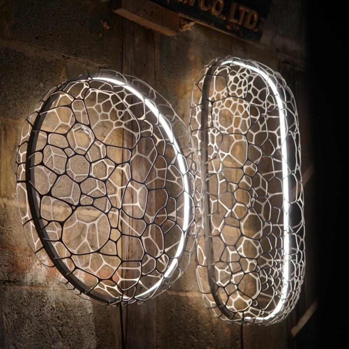 Industrial Falong (circle) Outdoor Wall Light by Ango in Collaboration With x Dots Design For Sale