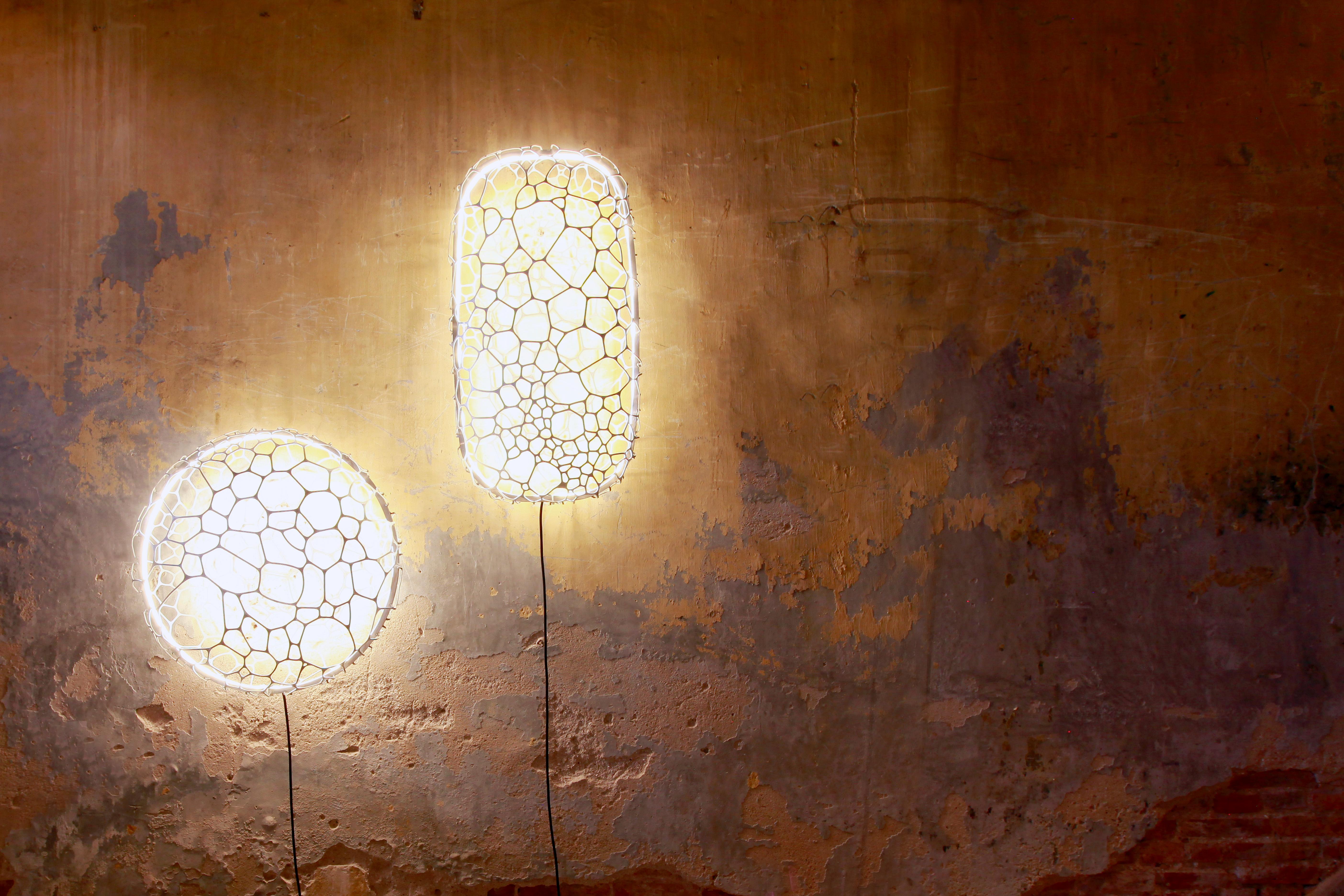 Thai Falong (circle) Outdoor Wall Light by Ango in Collaboration With x Dots Design For Sale