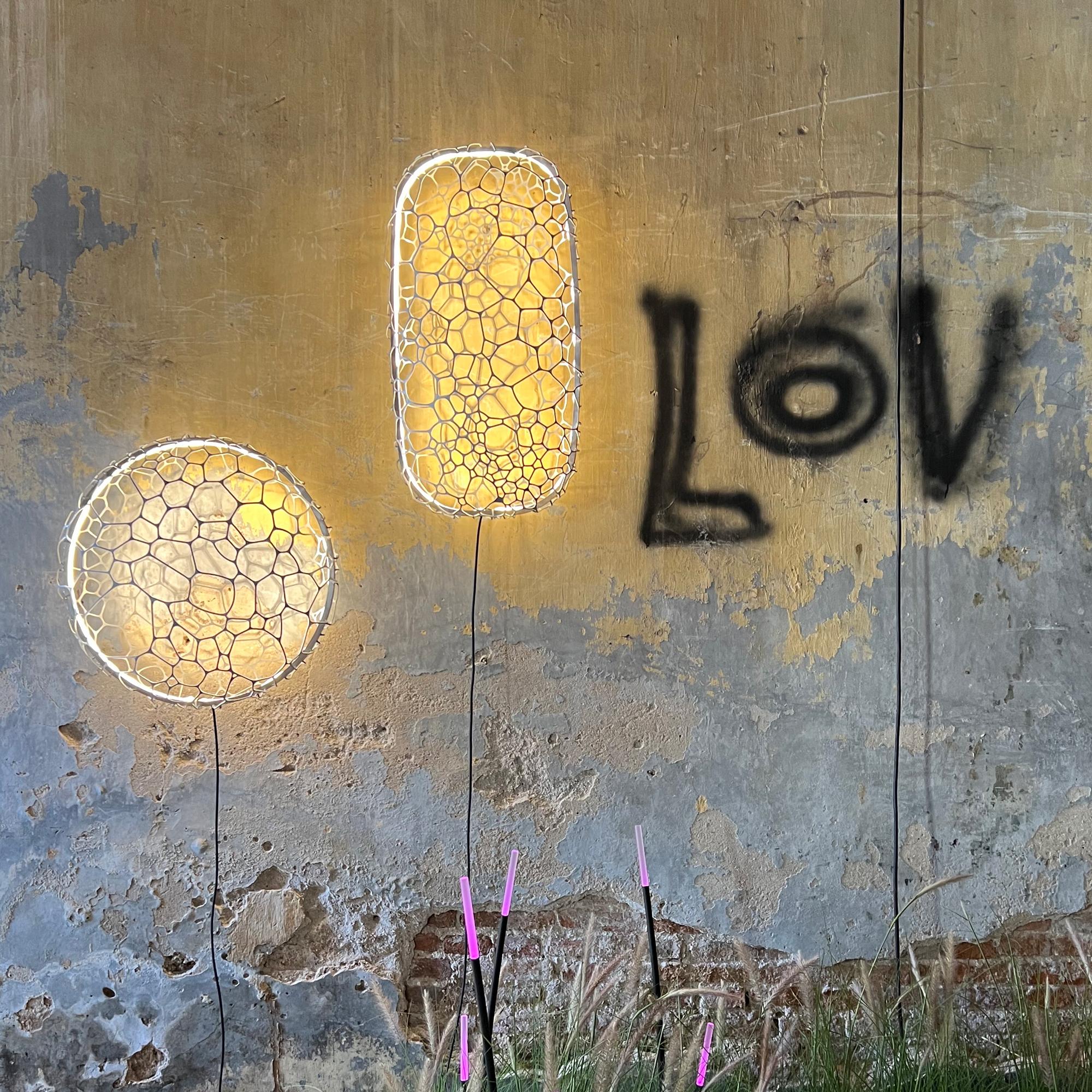 Other Falong (circle) Outdoor Wall Light by Ango in Collaboration With x Dots Design For Sale