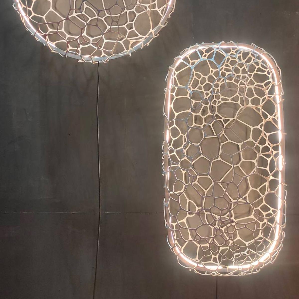 Thai Falong 'oval' Outdoor Wall Light by Ango in Collaboration With x Dots Design For Sale