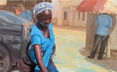 Blu alla luce del sole - 21° secolo, Contemporaneo, Figurativo, Iperrealismo, Africa