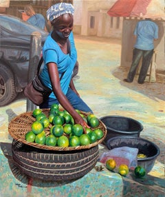 Blue in Sunlight - 21st Century, Contemporary, Figurative, Hyperrealism, Africa