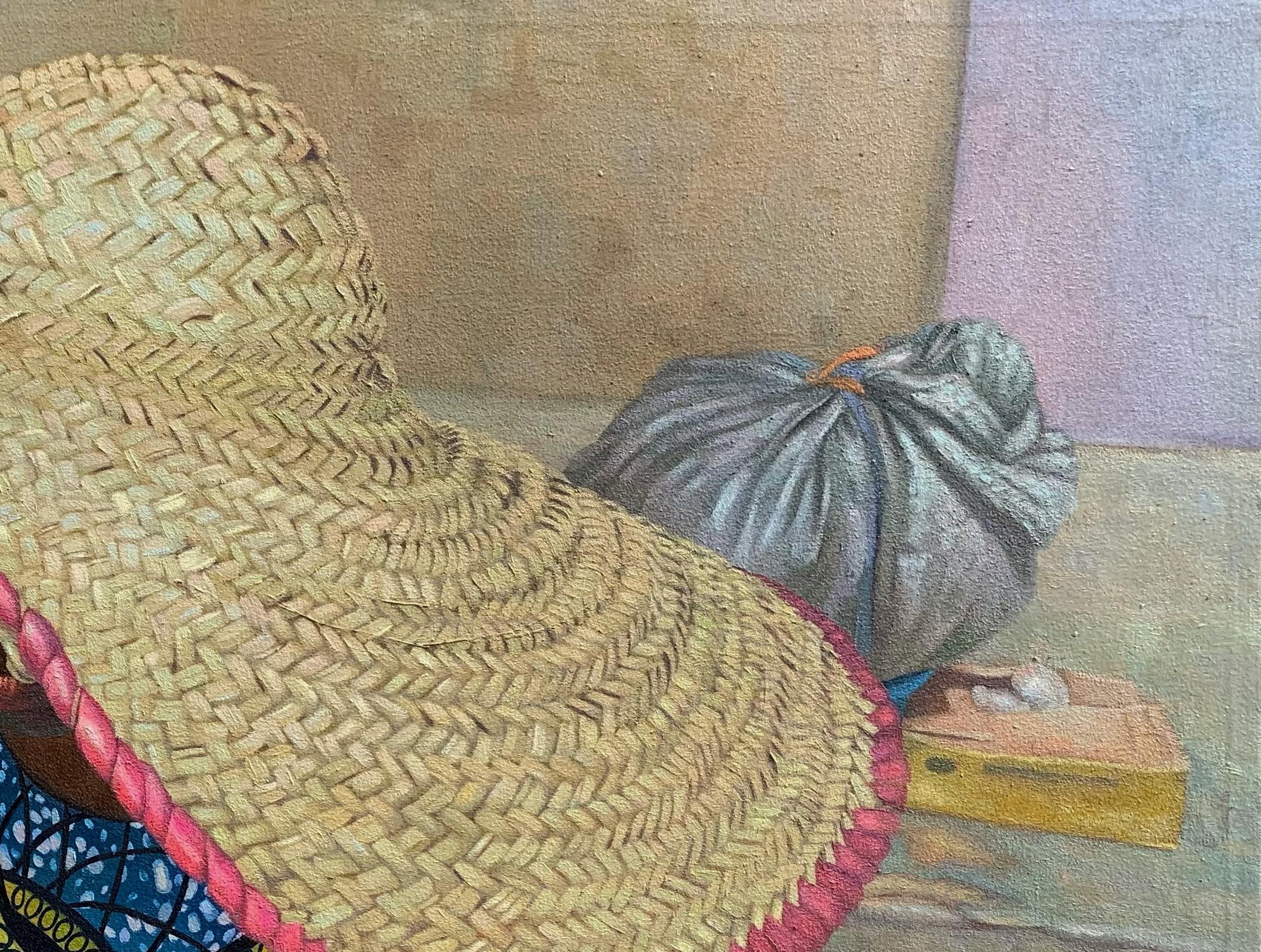 Shielded - Realist Painting by Falope Ibrahim
