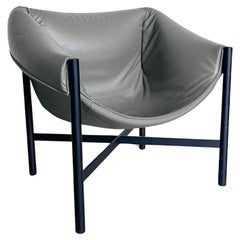 Falstaff Grey Leather Armchair by Stefan Diez for Dante Goods and Bads