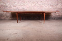 Falster Danish Modern Teak Boat-Shaped Extension Dining Table, Newly Restored