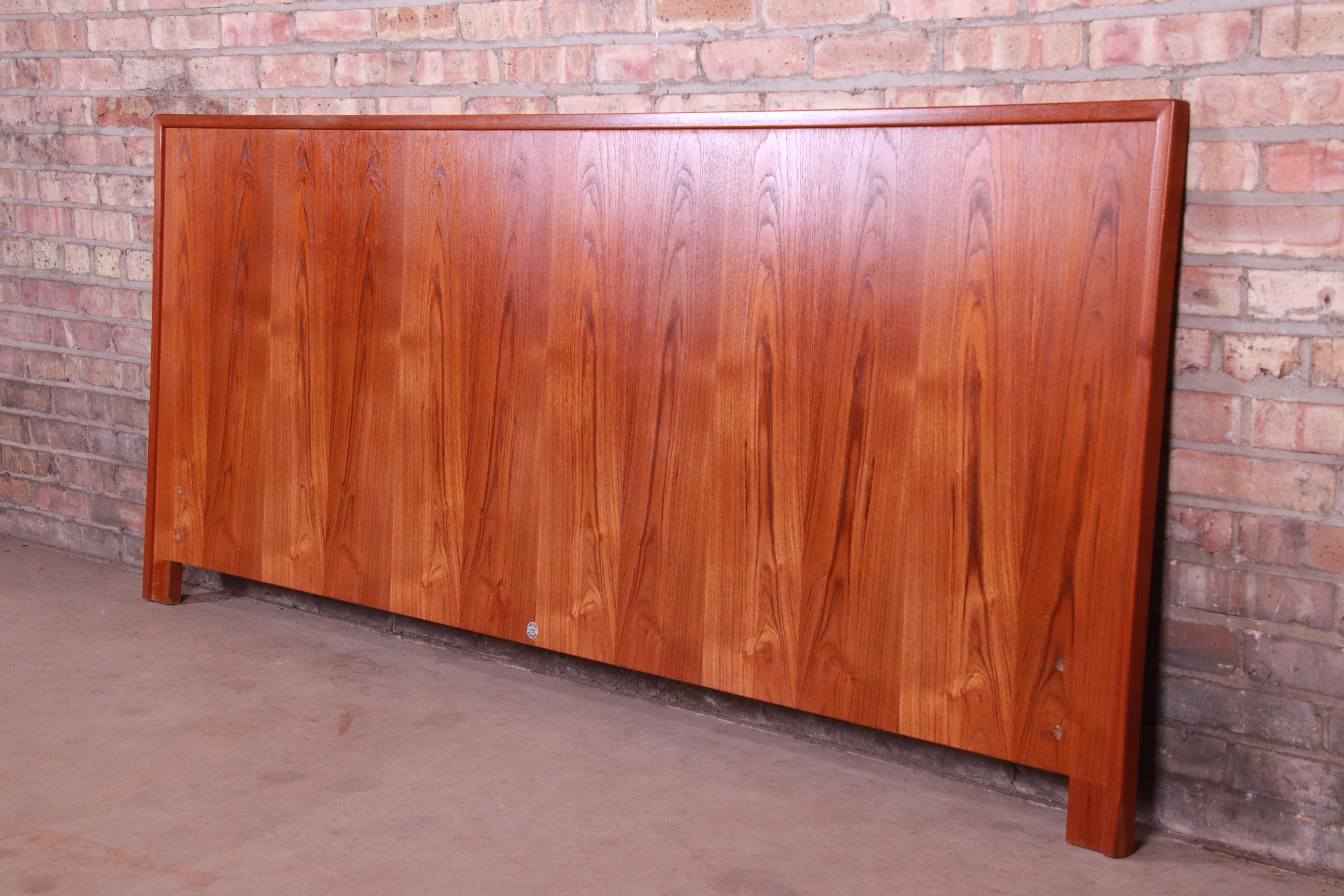 Mid-Century Modern Falster Danish Modern Teak King Size Headboard, 1960s