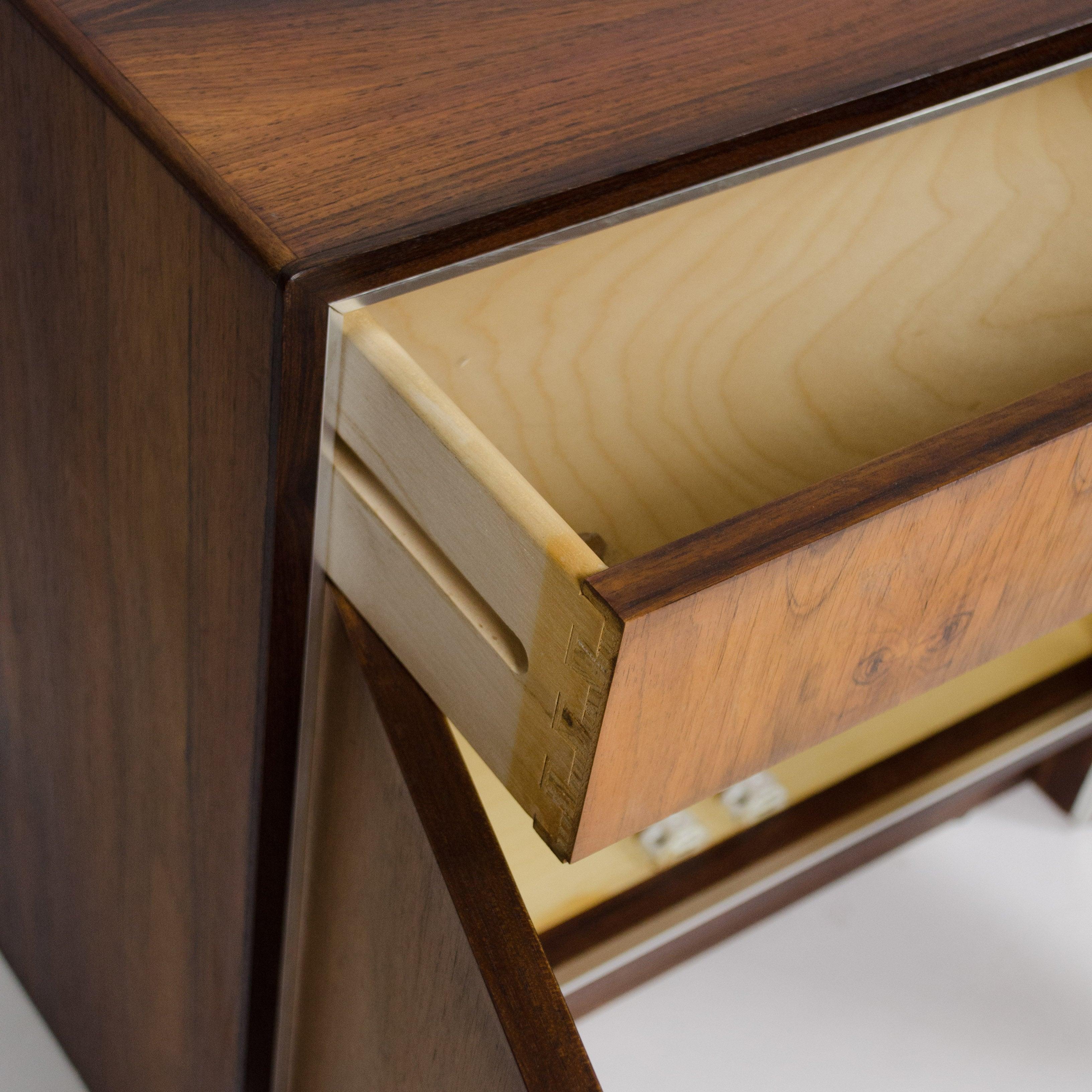 Falster Maurice Villency Rosewood Danish Dresser End Tables Bedside Cabinet Pair For Sale 6