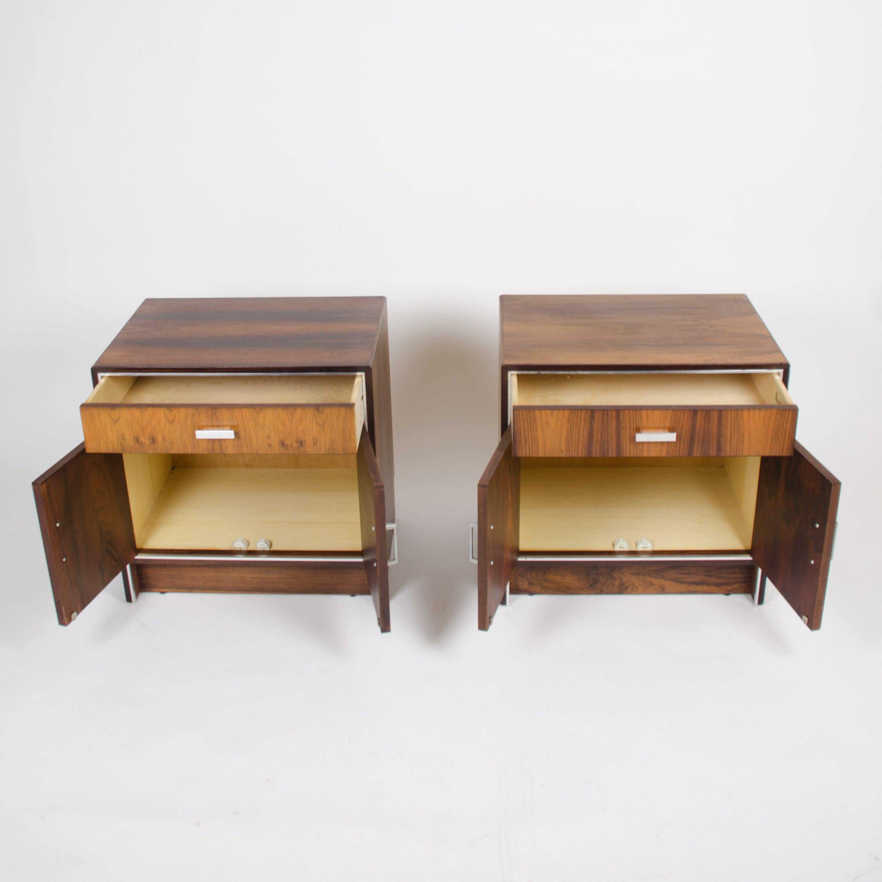 Falster Maurice Villency Rosewood Danish Dresser End Tables Bedside Cabinet Pair For Sale 2