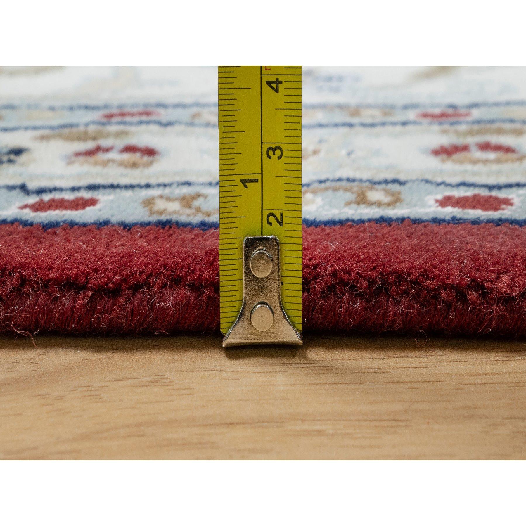 Falu Red Nain Design Hand Knotted Wool and Silk 250 KPSI Oriental Rug 8'9
